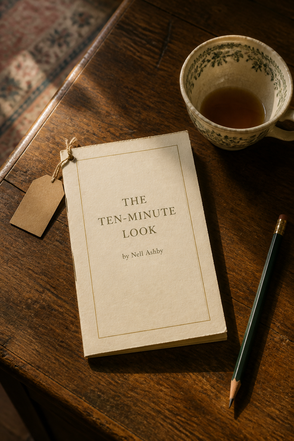 The Ten-Minute Look field sheet on a walnut table